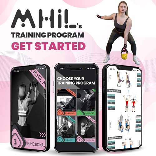 MhIL Workout Gloves for Women ? Breathable Gym Gloves for Women with Palm Protection and Enhanced Grip ? Padded Weight Lifting Glove for Womens with Wrist Wraps Support Weightlifting Exercise Cycling