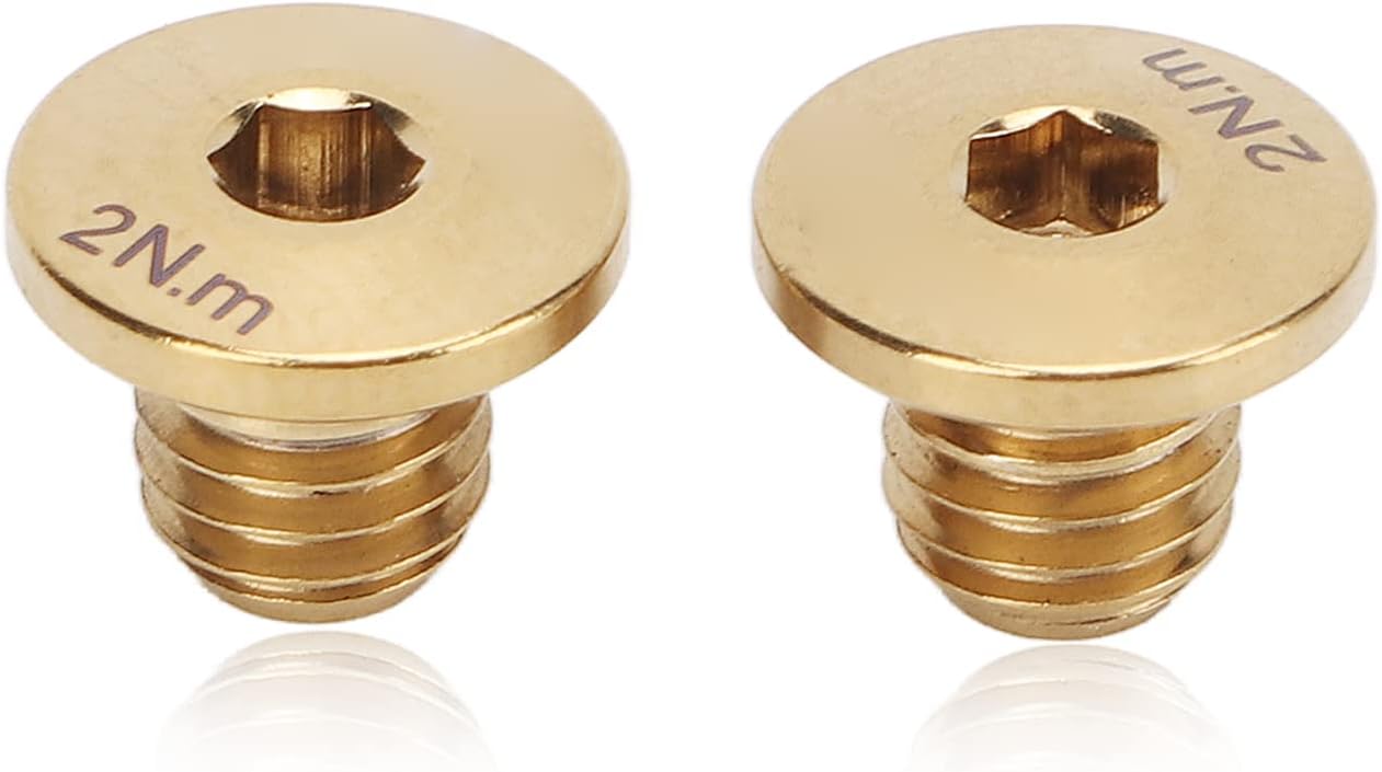 Keenso Oil Cylinder Lid Bolt,Titanium Alloy Lightweight Hydraulic Brake Screw for M7000 M8000 M9000 M9020 (Gold)