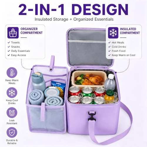 KesoftJa 2-in-1 Cooling Organizer Liner for Bogg Bag Accessories - Black