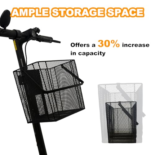 Heavy Duty Bicycle Front Basket with Quick Release Removable Mesh Storage