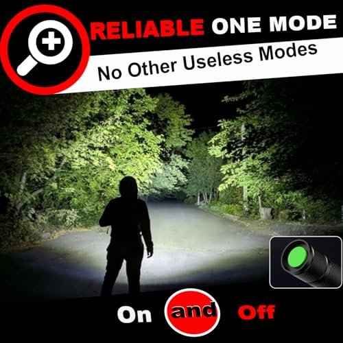 1 Mode Flashlights 2 Pack, Super Bright Zoomable LED Tactical Flashlight High Lumens, Water Resistant Portable Pocket Flash Light for Emergency, Camping, Home, and Gift - Red