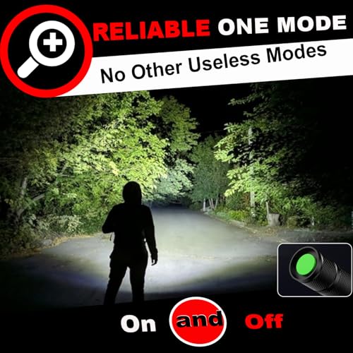 4 Pack High Lumens Flashlights - Single Mode, Waterproof, Compact Tactical Light