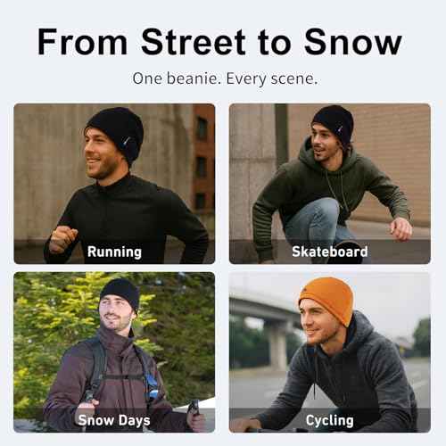 TOP-EX PolarWool¢â Wool Beanie Hat for Men Women Fleece Lined Skull Cap Winter Knit Hat Watch Caps Reversible & Windproof