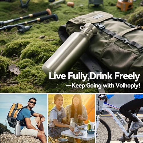 32oz Stainless Steel Water Bottle Pack of 2 - Uninsulated, Leakproof, Eco-Friendly
