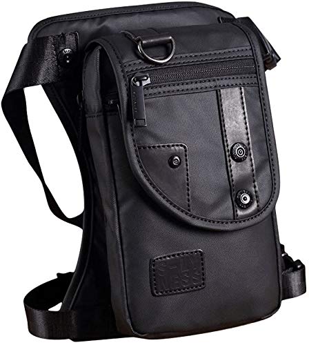 Oxford Hiking Waist Pack Thigh Fanny Bag for Men Women Black 4