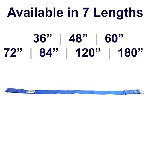 Rock-N-Rescue Professional Nylon Web Anchor Strap - Safety-Rated D-Ring Configuration, Heavy-Duty Fall Protection Equipment, Multiple Lengths 60 Inch, Industrial Safety Gear
