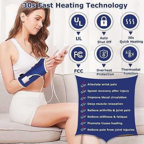 Heated Wrist Brace for Pain Relief & Recovery - For Wrist & Arm