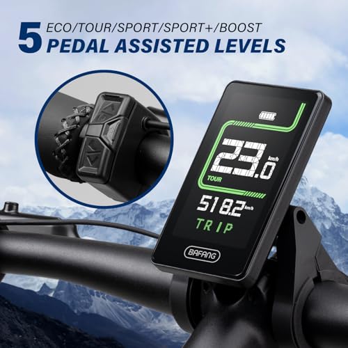 BAFANG 5 Pin Male Ebike Display for Bafang CAN Protocol Motors, Ebike Speedometer Bike Computer with 0-5 PAS, C020 (M620, M600, M560, M510, M420 mid Drive Motors), 36V-48V