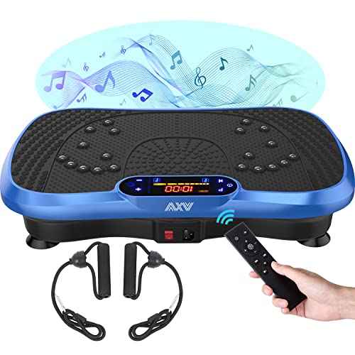 AXV Vibration Plate Fitness Platform Exercise Machine Vibrating Shaking Full Body Shaker Workout Vibrate Stand Shake Board Sport Gym for Weight Loss Fat Burner for Women Men