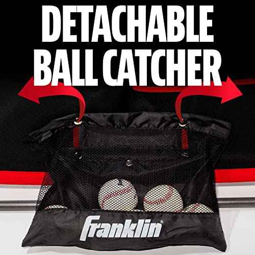 Franklin Sports Unisex Youth Return Franklin Sports Baseball Pitching Target and Rebounder Net 2 in 1 Pitch Trainer Pitchback Net , Red, 68 x 44 US