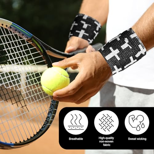 Christian Athletic Tape 12 Pack Black 2 Inch x 5 Yards Religious Sports Wrap