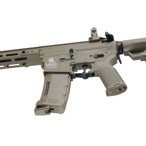 Lancer Tactical Gen 3 Lightweight Durable Polymer M4 Airsoft MLOK AEG w/High Speed Mid Cap with Programmable Fast Trigger (ETU & MOSFET)