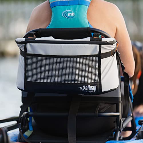 Pelican Exochill Seat 14L Pack Cooler - Perfect for Kayak with Lawn Chair - Soft Cooler with Shoulder Strap - Insualted