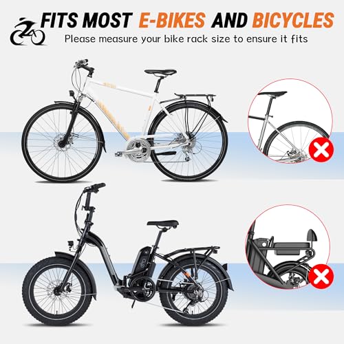Foldable Rear Bike Basket 15.8 x 11.0 x 8.7 Inch Waterproof Cargo Rack