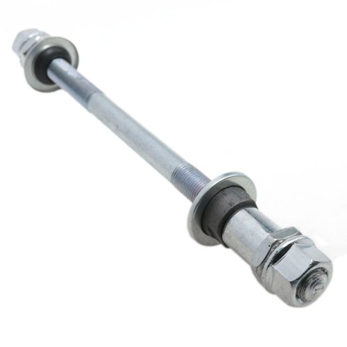 Meuey Lyot Bicycle axle 180mm /7.08 "Bicycle Multi-Speed Rear hub axle M10 Silver 26tpi Hub Conical Lock nut Washer Kit 1pcs (M10)