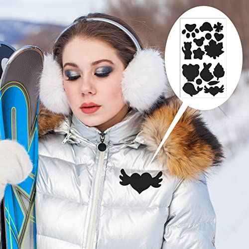 OIIKI 3 Sheets Puffer Down Jacket Repair Patch, Self Adhesive Waterproof Repair Patch, Stick On Nylon Patches Tape for Jackets Coat Clothing Tent Sleeping Bags Ski Pants Holes-Black & Blue & White