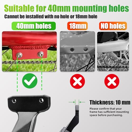 RBRL Bike Kickstand Aluminum Alloy Height Adjustable 24-29 Inch Bikes Capacity 77 lbs