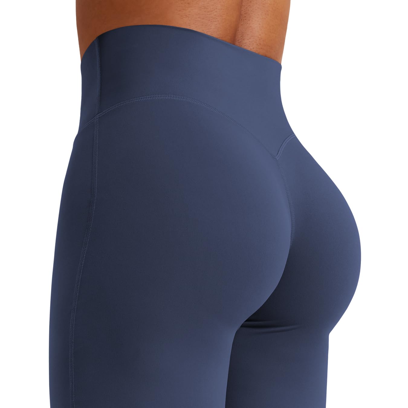 YEOREO Workout Leggings Womens No Front Seam Straight Leggings 29" High Waist Buttery Eddiy Gym Yoga Pants Navy Blue L