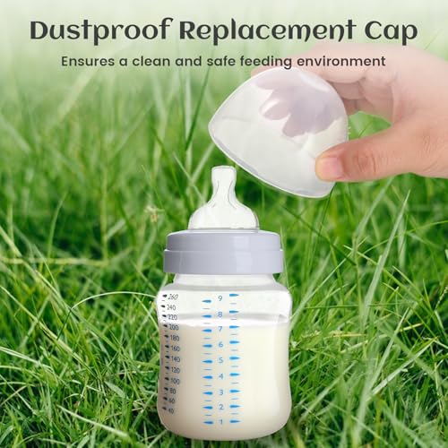8-Pack Baby Bottle Caps for Philips Avent Glass Bottles Leak-Proof Food-Grade