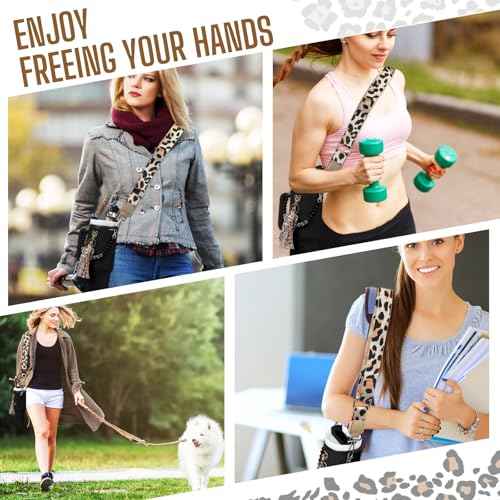 Skylety 7 Pcs Leopard Silicone Cup Accessory Set Compatible with Stanley Cup Leopard Beaded Bottle Strap Carrying Strap Lipstick Holder Tassel Charm Straw Cover Bottle Ring 8-40 oz Tumbler(Black)
