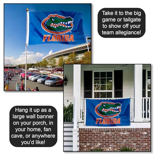 Large College Flag 3x5 Feet Florida Gators University Banner with Grommets