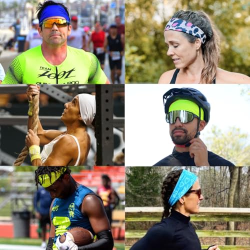 Faith Cross Black Sweat Bands Headbands for Men & Women - Moisture Wicking Sports Headband, One Size