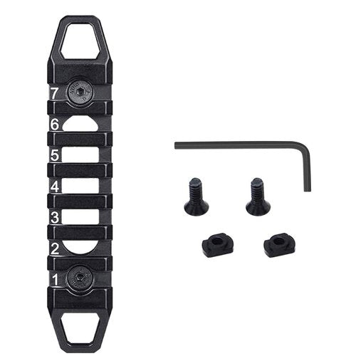 West Lake Keymod Picatinny Rail Sections, 3-Slot 7-Slot 11-Slot, Solid Aluminum Single Dual Keymod MLOCK Compatible Multi-Functional Rails (Black)