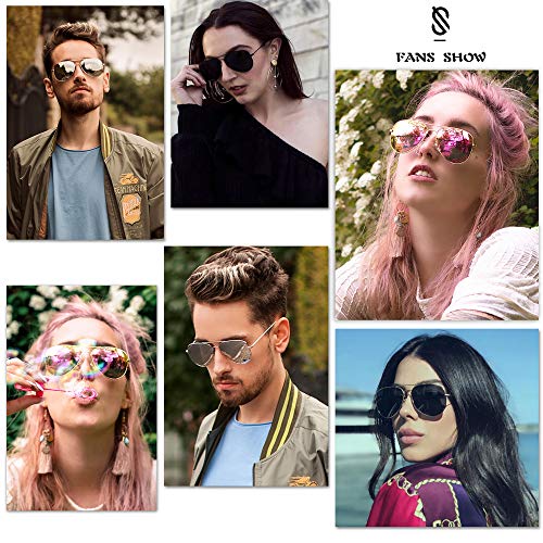 Brown Polarized Aviator Sunglasses for Men Women - 62mm Classic Vintage Sunnies