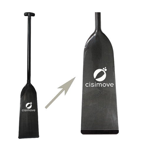 CISIMOVE IDBF Approved Upgrade Fiberglass Dragon Boat Paddle Carbon Fiber Blades with Tip Guard Protector (49 inch)