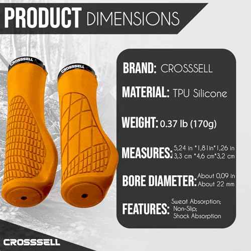 Ergonomic Bike Grips - Handlebar Grips for Mountain Bikes, Non-Slip Lock-On Grips