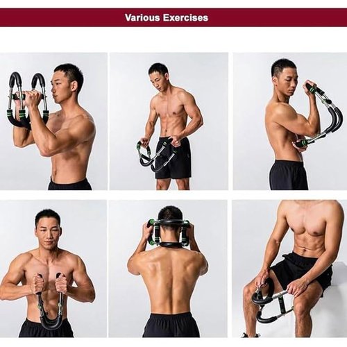 Saker Twister Arm Trainer 40-100lb Adjustable Chest Workout Equipment Sakerplus Arm Trainer Shaker Twister Arm Trainer Portable Power Twister Bar Detachable Design Fitness