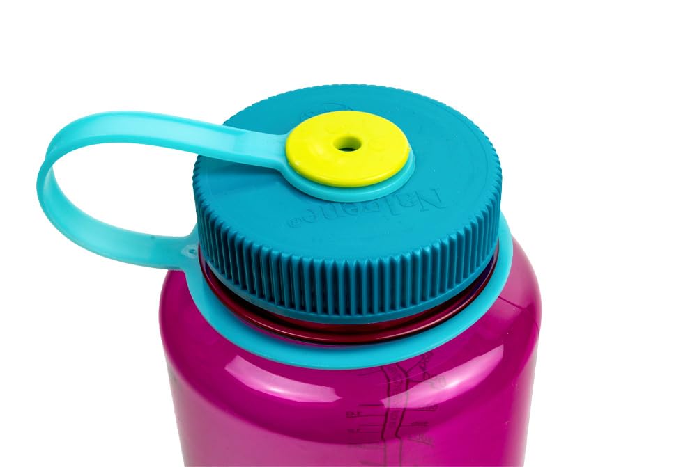 Nalgene Wide Mouth Water Bottle | BPA-Free, Durable & Leak Proof, Lightweight Bottle for Hiking & Gym, Work & Travel, Eggplant, 32 Ounces (Pack of 6)