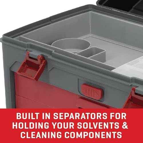 Allen Company Krome Universal Gun Cleaning Kit - Handgun, Rifle, and Shotgun Cleaner - 66-Piece - Gun Accessories for Men and Women,Black/Red