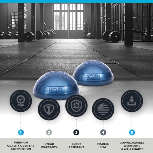 Blue BOSU 6.5-Inch Balance Pods for Core Training & Stability - 2 Pack
