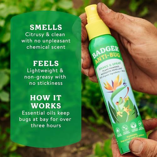 Bug Spray 4 Fl Oz Pack of 2 - DEET-Free Citronella Non-Toxic Vegan Outdoor Repellent