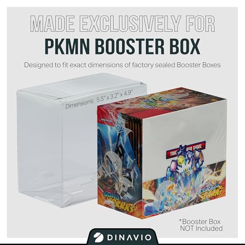 Plastic PKMN Booster Box Protectors 0.5mm Thick - 10 Pack (Variation: 10 Pack)