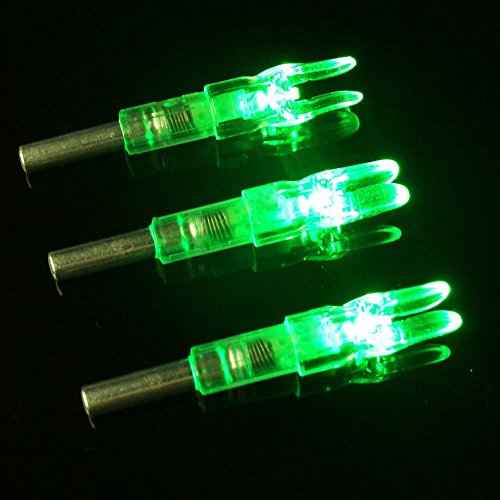 6PCS-S Lighted Nocks for Arrows with .244/6.2mm Inside Diameter Compound Bow Arrow Nock for Hunting Shooting