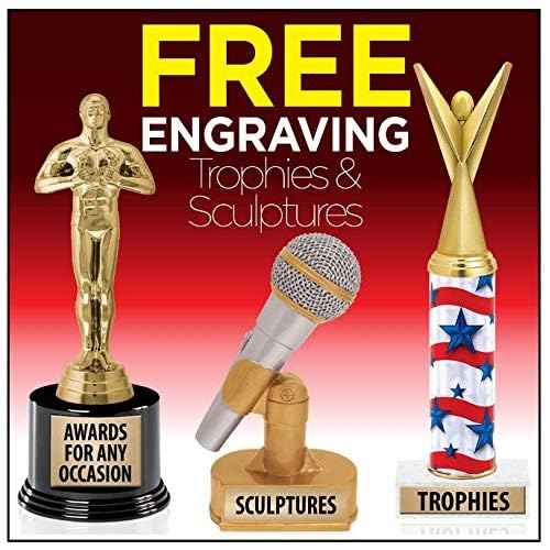Crown Awards G.O.A.T. Sculpture Trophy, 7" Customizable Award - Add Your Own Engraving Prime