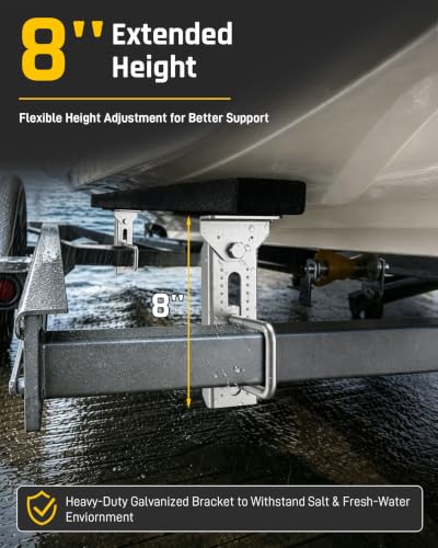 Wyckoff 8-Inch Boat Trailer Bunk Bracket 4-Pack Heavy Duty Galvanized Swivel