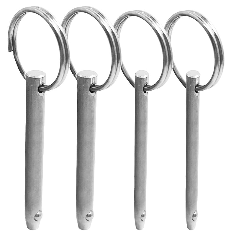 8mm 6.3mm Quick Release Pins 76mm Stainless Steel Boat Top Pins (4Pcs)