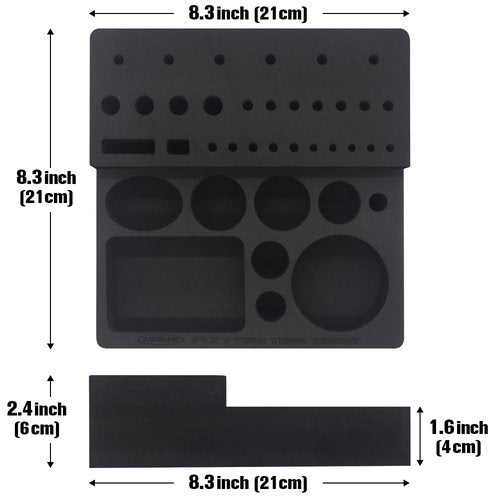 LURELINK Fly Tying Tool Caddy Organizer-Essential for Fly Tying Stations & Fishing Tool Organizer, Holds 20 Thread Spools with 10 Accessory Boxes