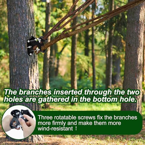 2 Pack Metal Deer Hunting Tree Branch Holders Adjustable Mounting Bracket with Stainless Hardware