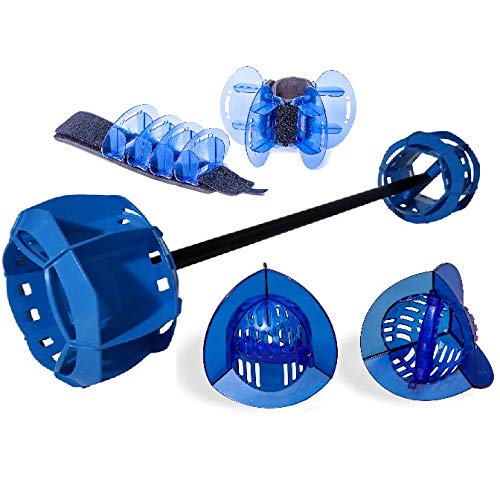 Hydrorevolution Ultimate Pool Exercise Bundle | High Resistance Water Weights | Water Exercise Equipment | Aqualogix Blue Bells, Fins & Aquastrength Barbell | Quick Start Guide