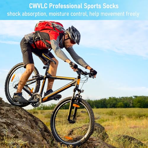 CWVLC Cushioned Athletic Ankle Compression Socks - Small, 6 Pairs, White