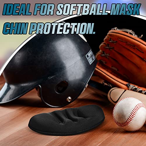 Softball Face Mask Chin Pad Set Black - 4 Pack, Comfortable & Absorbent
