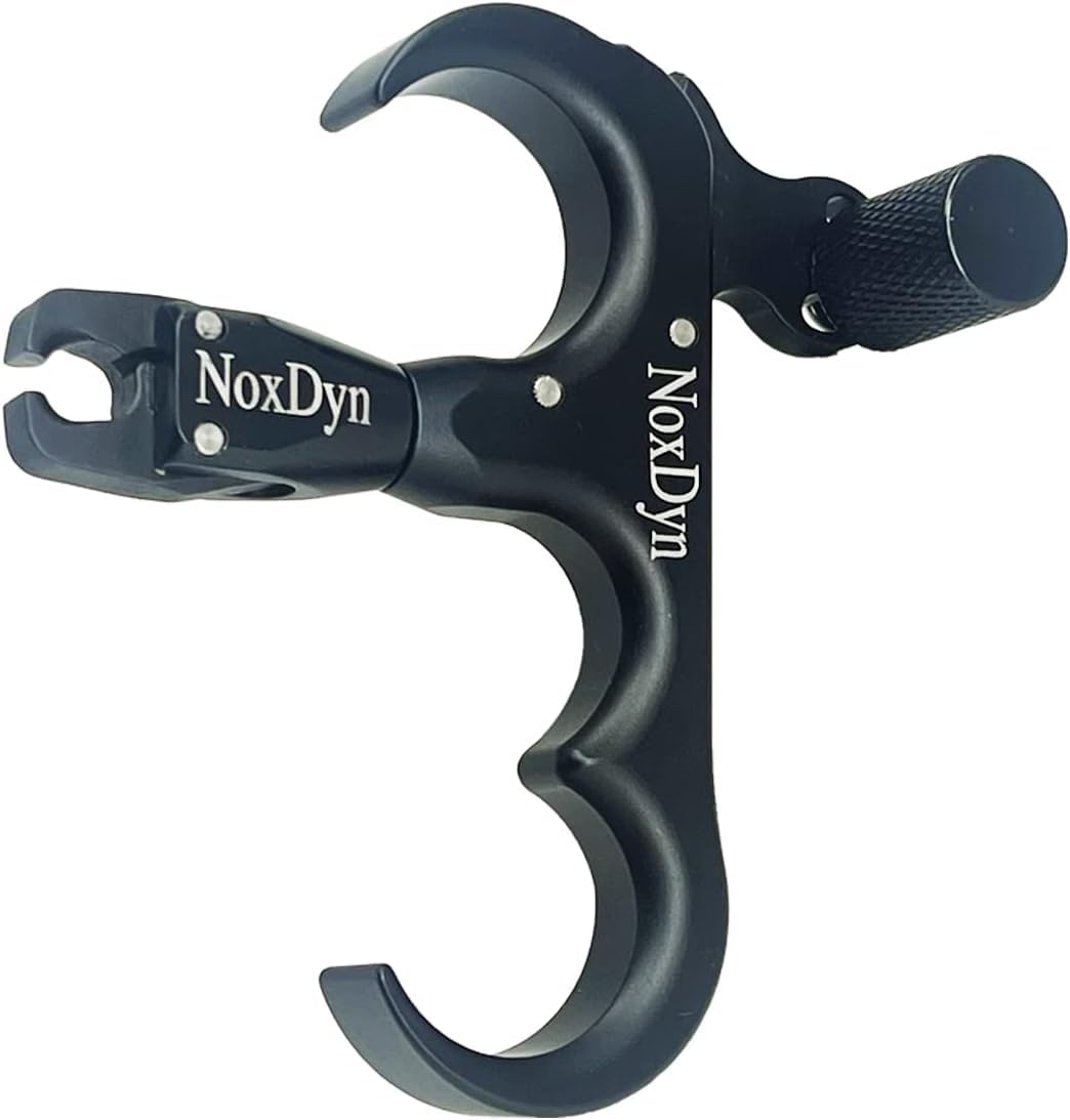 NoxDyn Bow Release for Compound Bow, 3-Finger Archery Release 360° Rotatable Thumb Release for Compound Bow Black