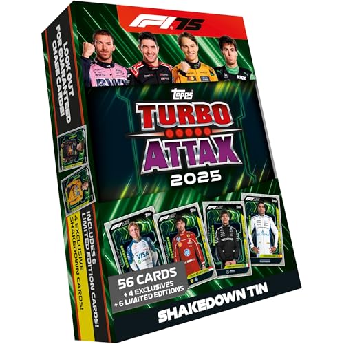 F1 Racing Card Tin - Turbo Attax 2025 Mega Collection with Limited Editions