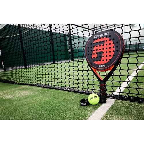 GAMMA RZR Padel Racket ? Teardrop Shape for Power & Control, Microbead Texture for Precision & Spin, Lightweight, Durable Racquet for Beginner to Intermediate Players