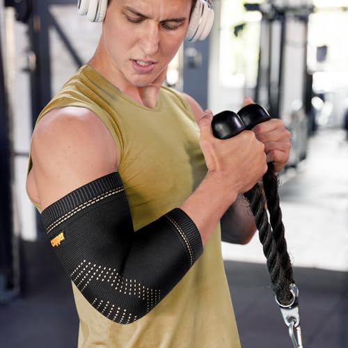 Vlela Copper Elbow Support Sleeve Medium Black for Tendonitis & Arthritis