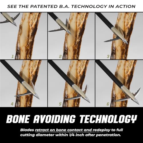 Bowmar Archery Beast Broadheads 100 Grain 2.3 Inch Cut - Fastest Deploying